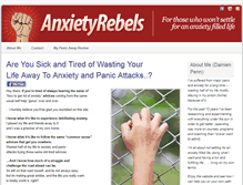 Tablet Screenshot of anxietyrebels.com